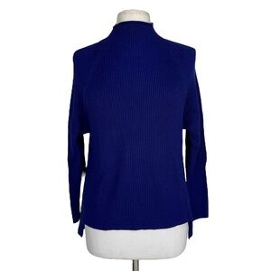 ELIE TAHARI Sweater For DESIGNATION Size S Blueberry Long Sleeve Knit High-neck